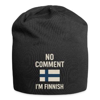 Drapeau finlandais. Aucun commentaire - Bonnet en jersey - noir - Devant