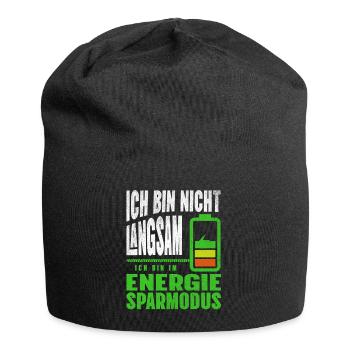 Je ne suis pas LENT, je suis en FAIBLE PUISSANCE - Bonnet en jersey - noir - Devant