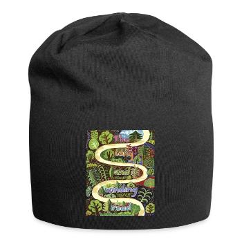 Gewundenen Weg – Vektor Illustration - Jersey-Beanie - Schwarz - Vorne
