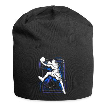Basketballer - Basketball - Basketballspieler - Jersey-Beanie - Schwarz - Vorne