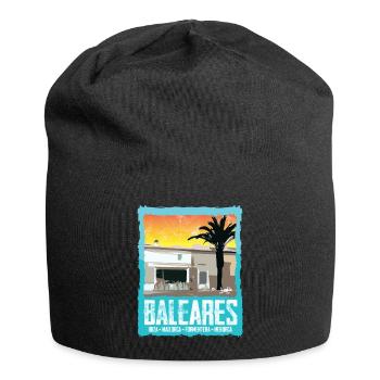 Balearic Islands Sunset Silhouette - Jersey Beanie - black - Front