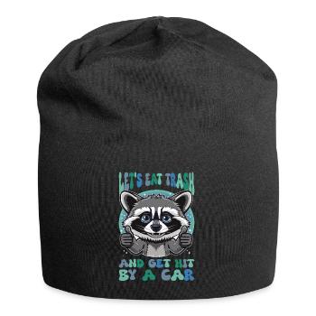 Manger du sarcasme de raton laveur - Bonnet en jersey - noir - Devant