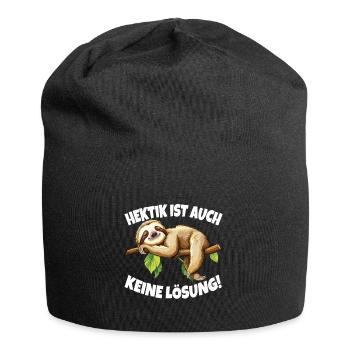Hectic is also not a solution Sloth - Jersey Beanie - black - Front