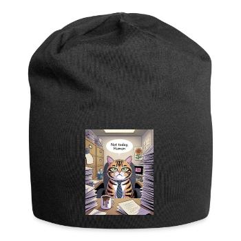 Katzenchef Büro Not Today - Jersey-Beanie - Schwarz - Vorne