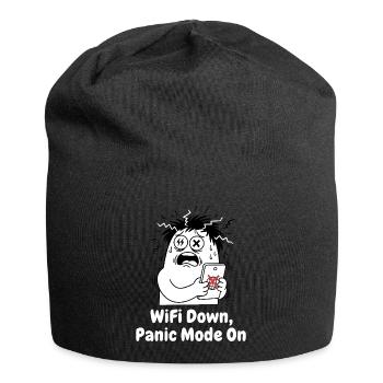 WiFi Ausfall Panikmodus - Jersey-Beanie - Schwarz - Vorne
