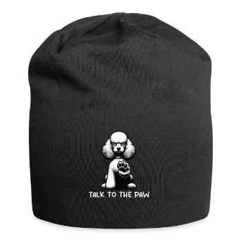 Parlez à la patte Caniche Propriétaire de caniche Caniche Amoureux des caniches - Bonnet en jersey - noir - Devant