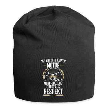 Ich Brauche Keinen Motor Segelflugzeug Thermik  - Jersey-Beanie - Schwarz - Vorne