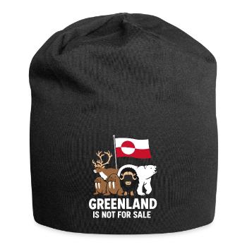 Grönland nicht zum Verkauf - Jersey-Beanie - Schwarz - Vorne