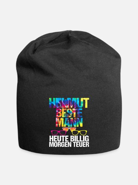 Malle Helmut beste man Heute Billig Morgen Teuer - Jersey-Beanie - Schwarz