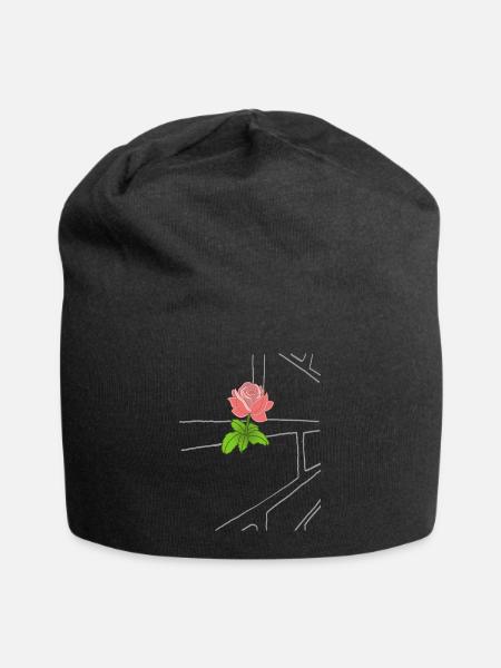 Le triomphe de la nature (rose) - Bonnet en jersey - noir