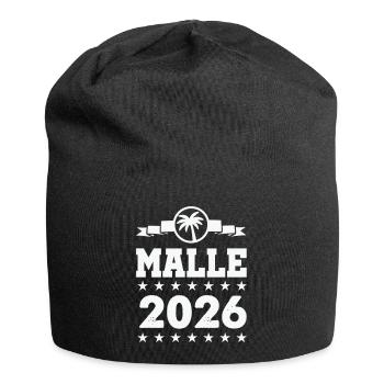 Mallorca 2026 Palmen  - Jersey-Beanie - Schwarz - Vorne