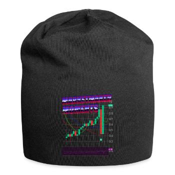 Trading Handel Börse Krypto Aktien - Jersey-Beanie - Schwarz - Vorne