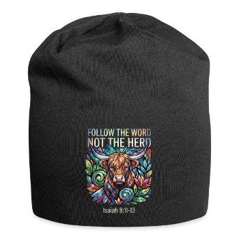 Follow The Word Not The Herd Christian - Jersey Beanie - black - Front