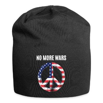 Peace USA Flag Against War - Jersey Beanie - black - Front