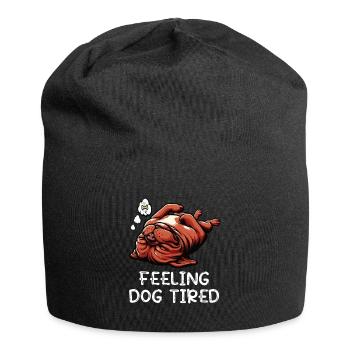 Feeling Dog Tired Bordeaux Mastiff Bordeaux - Jersey Beanie - black - Front