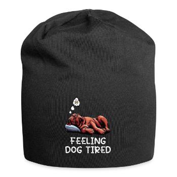Feeling Dog Tired Bordeaux Mastiff Bordeaux - Jersey Beanie - black - Front