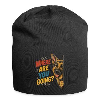 Curious dog, funny look - Jersey Beanie - black - Front