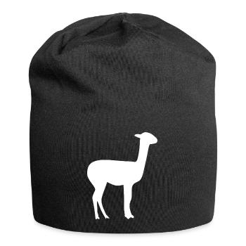 Lama - Jersey-Beanie - Schwarz - Vorne