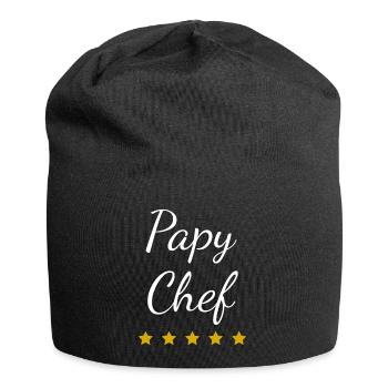 Grandpa Chef Stars - Jersey Beanie - black - Front