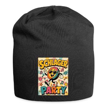 Schlager Party Retro 70s Poster Stil - Jersey-Beanie - Schwarz - Vorne