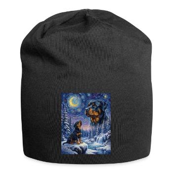Hurler vers la Lune Affenpinscher - Bonnet en jersey - noir - Devant