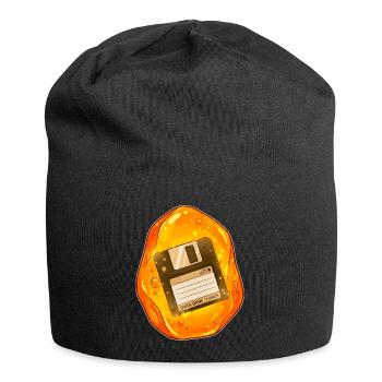 Disquette enfoncée dans l’ambre - Bonnet en jersey - noir - Devant
