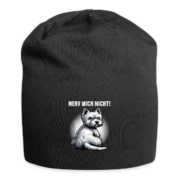 Nerv Mich Nicht West highland terrier Westie  - Jersey-Beanie - Schwarz - Vorne