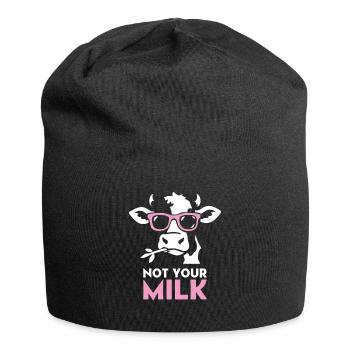 Not Your Milk – Coole Kuh mit Sonnenbrille  - Jersey-Beanie - Schwarz - Vorne