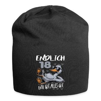 Geburtstag Ente Gut Alles Gut 18 Jahre Comic - Jersey-Beanie - Schwarz - Vorne