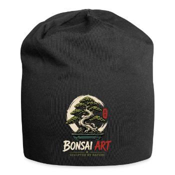 Japanische Bonsai-Baum Pflanze Bonsai-Art Bonsai - Jersey-Beanie - Schwarz - Vorne