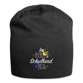 Schulkind 2026 Farbsplash - Jersey-Beanie - Schwarz - Vorne