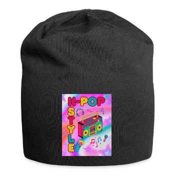 K-Pop Style - Jersey Beanie - black - Front