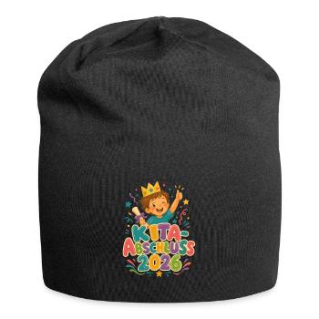 Kita Abschluss 2026 Kinder Abschlussfeier - Jersey-Beanie - Schwarz - Vorne