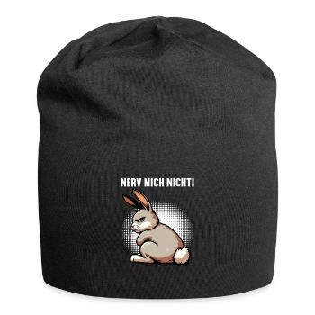 Annoy Me Not Rabbit Bunny Bunny Long Eared - Jersey Beanie - black - Front