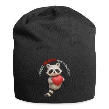 Happy Hearts learn better - Jersey-Beanie - Schwarz - Vorne