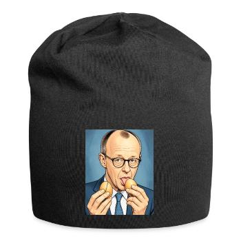 #mehrzweckeier - Jersey-Beanie - Schwarz - Vorne
