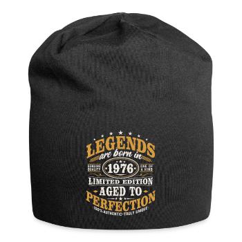 1976 Jahrgang Vintage Geburtstag Geschenk Retro - Jersey-Beanie - Schwarz - Vorne