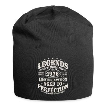 1976 Jahrgang Vintage Geburtstag Geschenk Retro - Jersey-Beanie - Schwarz - Vorne