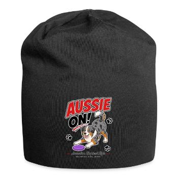 Aussie On! Australian Shepherd - Jersey Beanie - black - Front