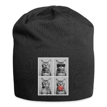 Cats Bengal Cat - Jersey Beanie - black - Front