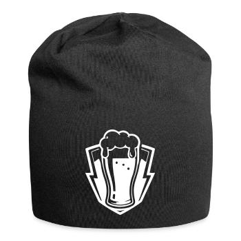 Bierglas Bier - Jersey-Beanie - Schwarz - Vorne