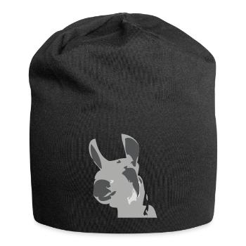 lama - Jersey-Beanie - Schwarz - Vorne