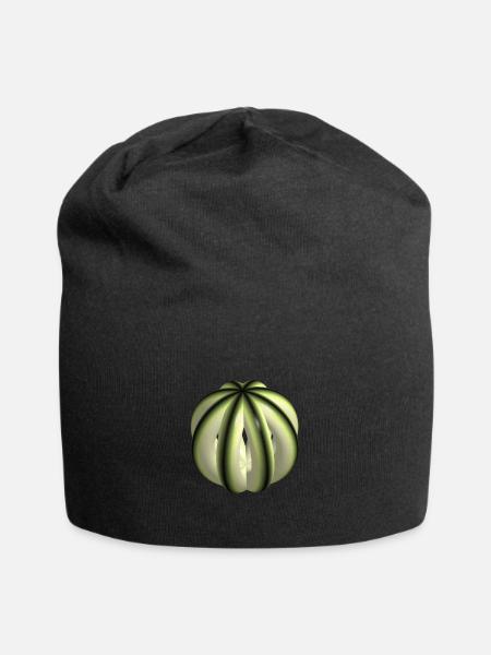 3D Kunst - Jersey-Beanie - Schwarz