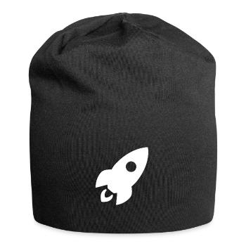 Rocket in White Gift - Jersey Beanie - black - Front