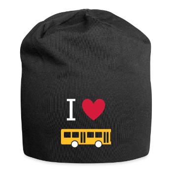 ★ Design colors changeable ★ I love buses - Jersey Beanie - black - Front