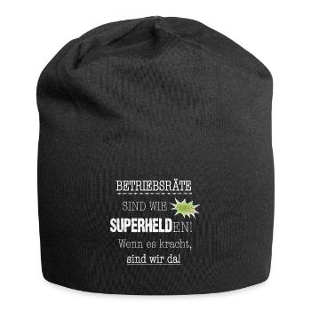 Betriebsrat Personalrat Personalräte Superhelde - Jersey-Beanie - Schwarz - Vorne
