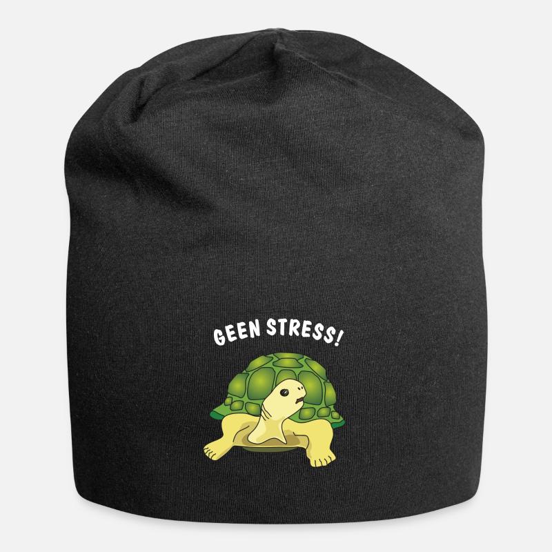 geen stress - Jersey-Beanie - Schwarz