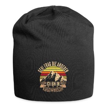 Ruhestand - Jersey-Beanie - Schwarz - Vorne