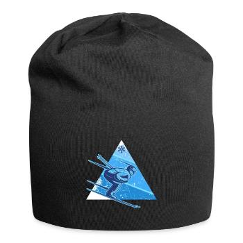 Alpine skier "downhill skiing" carving FIS skiing - Jersey Beanie - black - Front