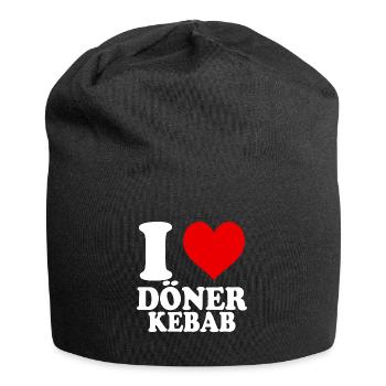 J’aime Doner Kebab Coeur Drôle Drôle Spirituel - Bonnet en jersey - noir - Devant